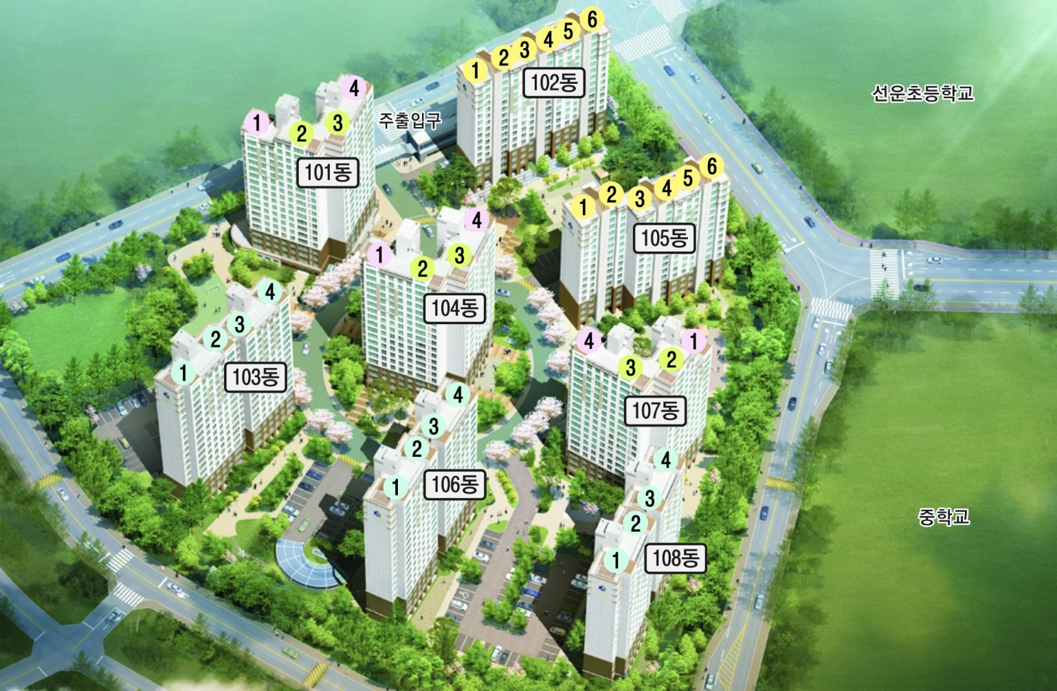 선운지구다사로움 공가세대 일반공급 조감도